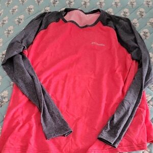 Columbia Fuchsia and Charcoal Long Sleeve Top